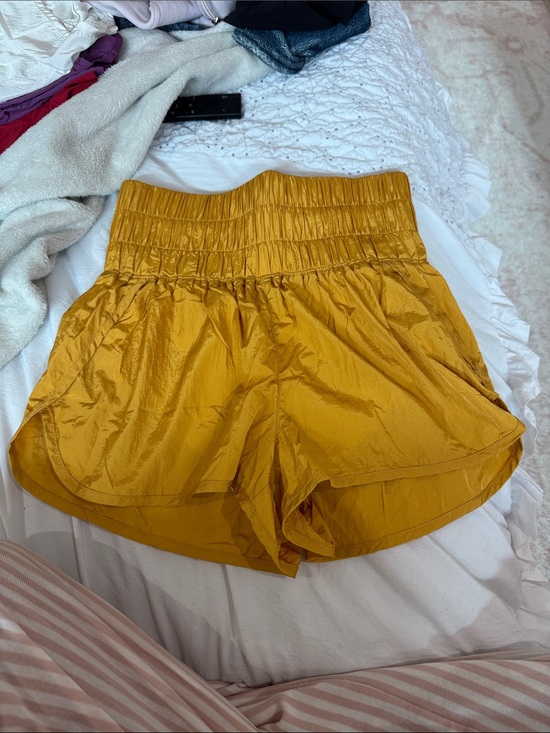 Free People Pants - Free People High-Waist Mustard Yellow Shorts
